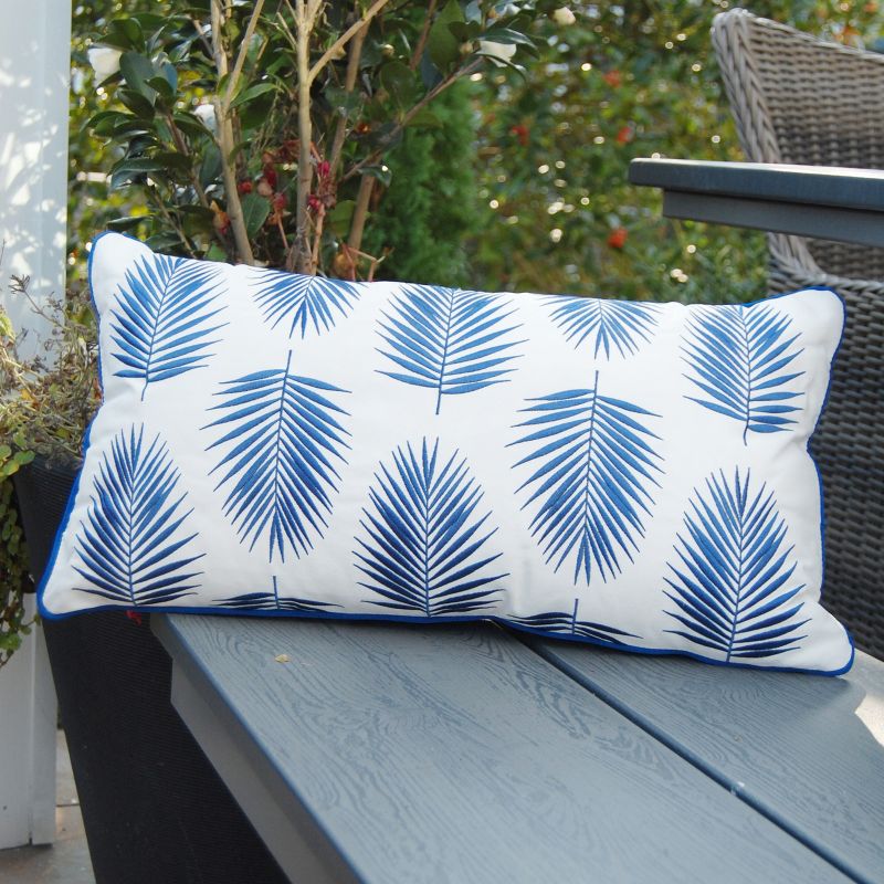 RightSide Designs Palm Pattern Lumbar Indoor/Outdoor Throw Pillow, 4 of 6