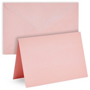 Sustainable Greetings 48 Pack Pink Blank Cards and Envelopes, 4x6 Printable Greeting Cards for Baby Showers, Wedding Invitations, Birthdays - 1 of 4
