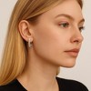 Hollywood Sensation Elara Sparkling Cubic Zirconia J Hoop Earrings - 2 of 4