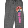 Golden Girls "Stay Golden" Men's Black Heather Gray Sleep Pajama Pants - 2 of 3