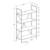 Modern 4-Tier White Bookcase  4in Tall Shelf Unit with White Laminate & Metal Frame for Office, Bedroom or Living Room Display - 3 of 4