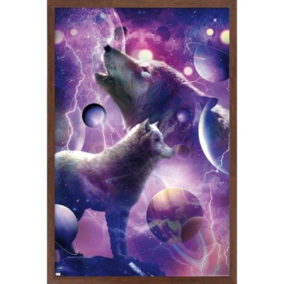 Trends International James Booker - Space Wolves Howling Framed Wall Poster Prints