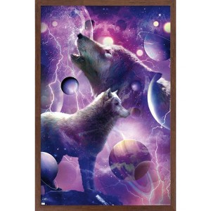 Trends International James Booker - Space Wolves Howling Framed Wall Poster Prints - 1 of 4