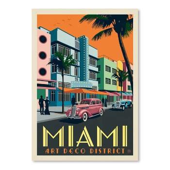Americanflat Vintage Architecture Usa Miami Art Deco District By Anderson Design Group Poster