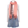 INSPIRE CHIC Women's Contrast Color Imitation Cashmere Ombre Fringe Soft Winter Warm Scarves 1Pc - 2 of 4