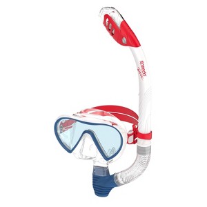 Speedo Adult Mask Snorkel Set - Red/White/Blue - 1 of 4