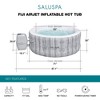 Bestway SaluSpa Fiji AirJet Inflatable Hot Tub with 120 Soothing Jets, Gray + Bestway SaluSpa Underwater Non Slip Pool and Spa Seat with Adjustable - 3 of 4