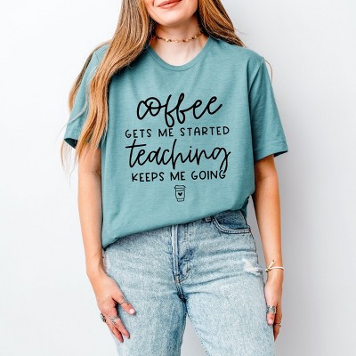 Simply Sage Market Keeps Me Going Coffee Short Sleeve Tee - 2XL - Ocean