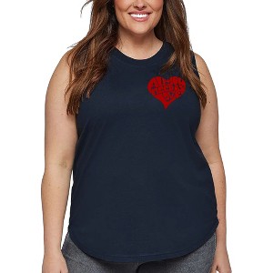 LA Pop Art All You Need is Love - Women's Word Art Tank Top - 1 of 4