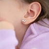 Girls' Bezel Climber Screw Back Sterling Silver Earrings - In Season Jewelry - 3 of 4