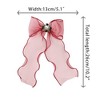 INSPIRE CHIC Women's Bow Brooch Clip Sheer Mesh Rhinestone Alloy Suitable for Uniform - 2 of 4