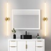 POWLIG 39.4-in 1-Light Gold Modern Dimmable Wall Sconce Strip Mirror Headlights Dresser Light Bar - 3 of 4