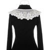 Elerevyo Women Lace Embroidery Knit Detachable Fake Peter Pan Collar Little Shawl for Blouse 1Pc - 3 of 4