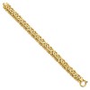 Black Bow Jewelry Hollow 12mm Byzantine Chain Bracelet in 14k Yellow Gold, 7.5 Inch - 2 of 4