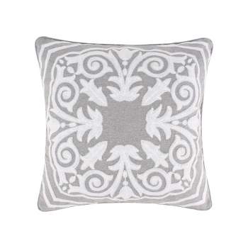 Mills - Grey Medallion Decorative Pillow - Levtex Home