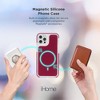 iHome Magnetic Silicone Velo Case, Slim & Shock Absorbent, MagSafe Compatible, iPhone 12 Pro Max, Burgundy - 2 of 4