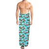 HAPPY BAY Men's Cover Up Hawaiian Summer Long Swim Trunk Swimwear For Men Vacation Beach Holidays Beachwear Pareo One Size Blue, flamingo - 2 of 4