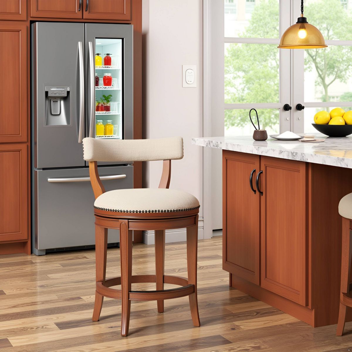 Hanover Swivel Counter Height Barstool - Alaterre Furniture - thumbnail 6