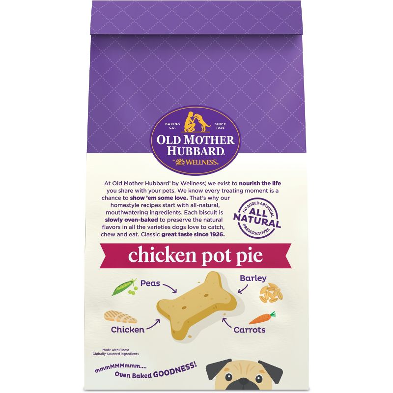 Old Mother Hubbard by Wellness Wheat Free Classic Vegetable and Crunchy Chicken Pot Pie Biscuits Mini oven Baked Dog Treats - 20oz, 3 of 7
