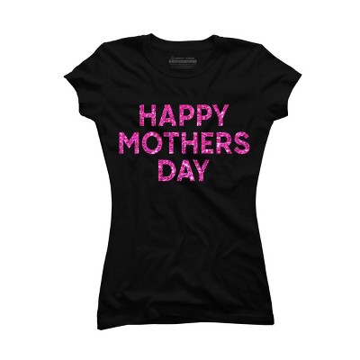 Junior's Design By Humans Happy Mother's Day Confetti Text By MeowShop T-Shirt