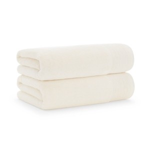 Aston & Arden Anatolia Bath Towels (2 Pack), 30x60, 600 GSM, Linen-Inspired Baratta Dobby, Combed Cotton, Solid - 1 of 4