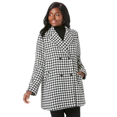 Jessica London Women's Size A-line 12 - Ivory Houndstooth :