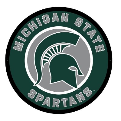 Evergreen Ultra-Thin Edgelight LED Wall Decor, Round, Michigan State University- 23 x 23 Inches Made In USA