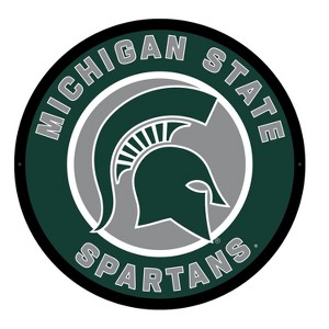 Evergreen Ultra-Thin Edgelight LED Wall Decor, Round, Michigan State University- 23 x 23 Inches Made In USA - 1 of 4