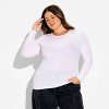 Women's Slim Fit Long Sleeve Crewneck Long and Lean T-Shirt - Wild Fable™ - 2 of 3