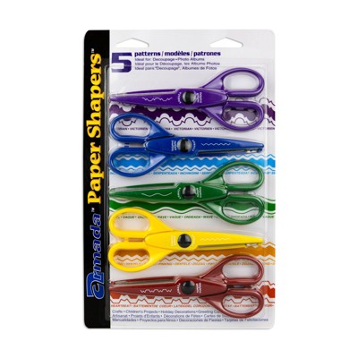 Hygloss Paper Shapers Decorative Scissors 5-Pack, Set 1 (Case of 2)