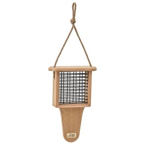 Birds Choice Spruce Creek Collection Tail Prop Suet Bird Feeder 12" Natural Teak - 1 of 4