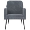 vidaXL Armchair Dark Gray 24.4 in.x31.1 in.x31.1 in. Velvet - 3 of 4