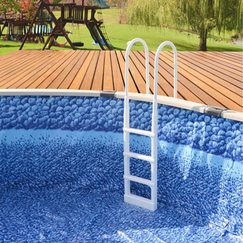 Main Access 200200 Easy Incline Above Ground Swimming Pool Ladder with Complete Entry System and Aluminum Handrails - White, 3 of 8