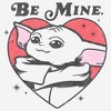 Women's Star Wars The Mandalorian Valentine's Day Grogu Be Mine T-Shirt - image 2 of 4