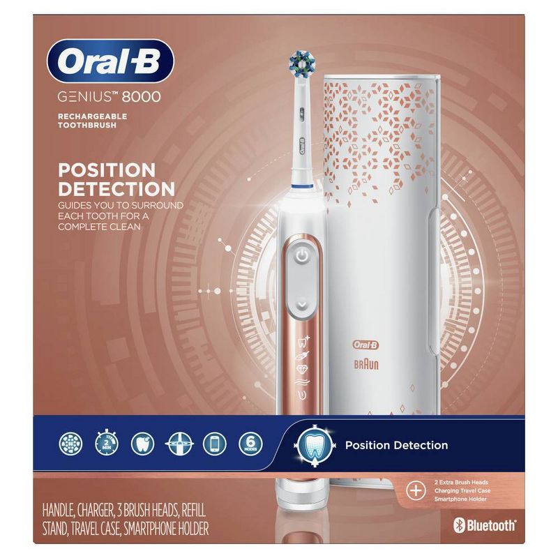 Oral-B 8000 Electronic Toothbrush powered by Braun Rose Gold, 5 of 9