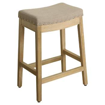 26" Blake Backless Counter Height Barstool with Nailheads - HomePop