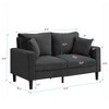 NicBex Corduroy Loveseat Sofa,Sofa with Wooden Frame and 2 Pillows,Modern Upholstered Sofa for Living Room,Office - 3 of 4