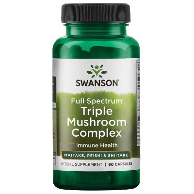 Swanson Full Spectrum Triple Mushroom Complex 60 Capsules.