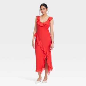 Women's Ruffle Slip Dress - A New Day™ - 1 of 3