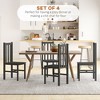 Aghana Digitals 4-Piece Black Pine Wood Farmhouse Dining Chairs with Slat Back, Armless Design & - 4 of 4