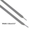 INSPIRE CHIC Reflective Dual Color Checkered Woven Flat Shoelaces 2 Pairs - 3 of 4