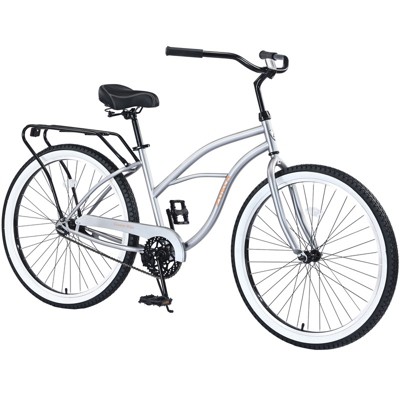 Aukfa 26 Inch Beach Cruiser Bike - Single Speed Cruiser with Coaster Brake for Men & Women - Multiple Colors