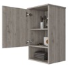 SEVOBAL Bathroom Storage Cabinets Wall Mounted Single Door Medicine Cabinet with Multiple Shelves for Bathroom, Light Gray, 13.8"*16.2"*28.5" - 3 of 4
