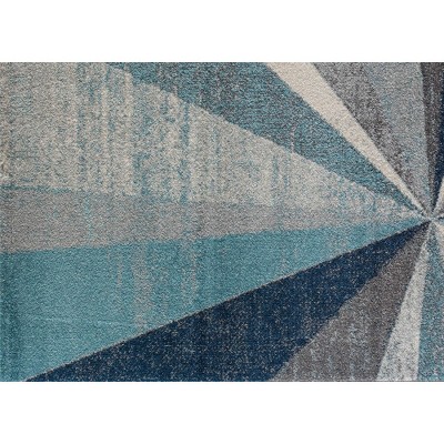 Hale Blue Geometric Synthetic Area Rug, 5' x 7'