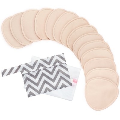 Keababies 14pk Organic Nursing Pads, Washable Breast Pads For Breastfeeding,  Reusable Nipple Pads, Breastfeeding Essentials (lovelle, Medium) : Target
