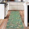 Hallway Runner Rug, Non-Slip Washable Bathroom & Kitchen Runner Rug, Low-Pile Soft Botanical Runner Rug for Girls' Bedroom, Laundry Room, Bedside - 3 of 4