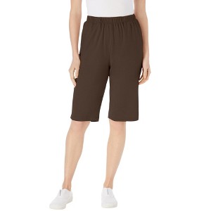 Woman Within Plus Size 7-Day Knit Bermuda Shorts - 1 of 4