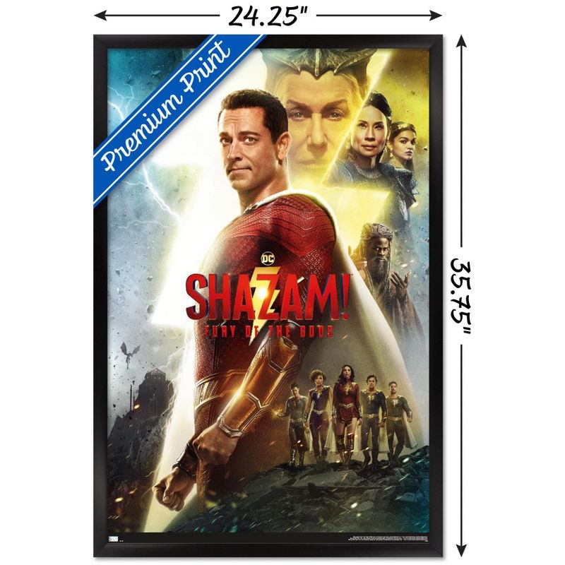 Trends International DC Comics Movie Shazam! Fury of the Gods - One Sheet Framed Wall Poster Prints, 3 of 7