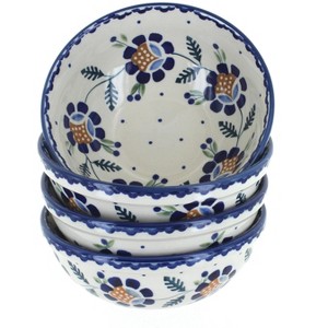 Blue Rose Polish Pottery M089 Manufaktura Dessert Bowl Set - 1 of 2
