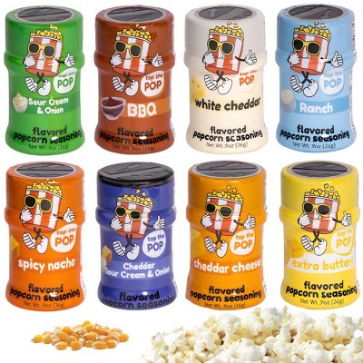 Uncle Myron's Popcorn Seasoning Mini Jar Variety Pack - 0.9 Ounce - 8 pk